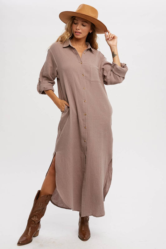 Morgan Maxi Shirt Dress